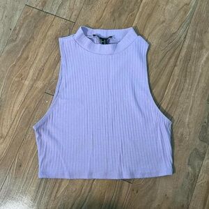 Forever 21 Lilac Ribbed Crop Top